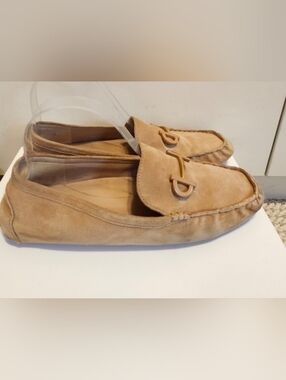 Cole Haan "Tully" Blush Tan Suede w/Horsebit Driver Loafers Sz. 7.5 Ret.$175